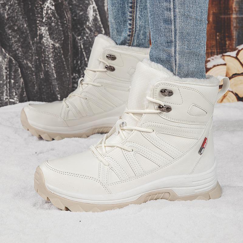 36-45Herren Winter Baumwollschuhe High-Top Plus Samt Warm Damenstiefel Rutschfest Abriebfest Schneestiefel