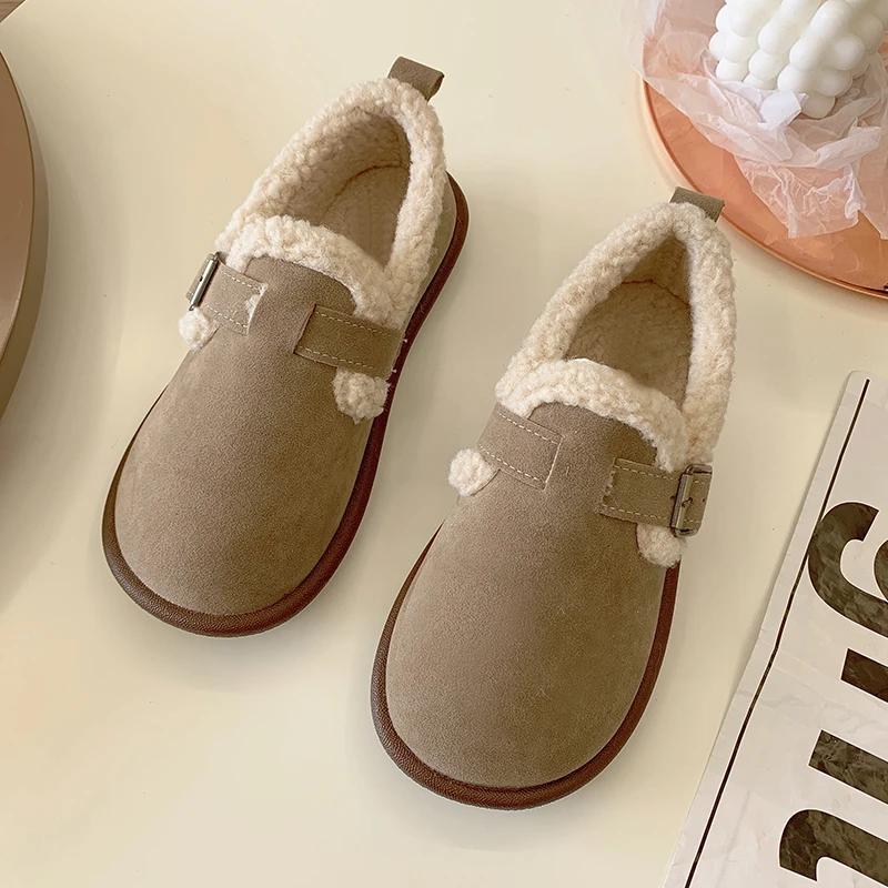 2024newWinter Warm Furry Slippers For Women Indoor Soft Plush House Slippers With Adjustable Buckle Ladies Cozy Fuzzy Flat Shoes