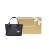 Michael Kors Mk Jet Set Travel Handtekening Logo Bedrukking Gecoat Canvas Tote Tas Dames Tote Tassen Zwart 35T9GTVT0B-BLACK