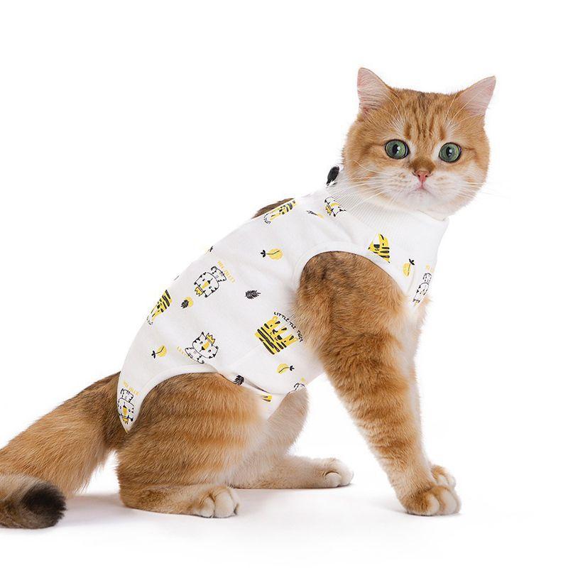 Cat Spaying Suit After Surgery - Anti-scratching Breathable Cartoon-style All-season Female Cat Surgical Gown