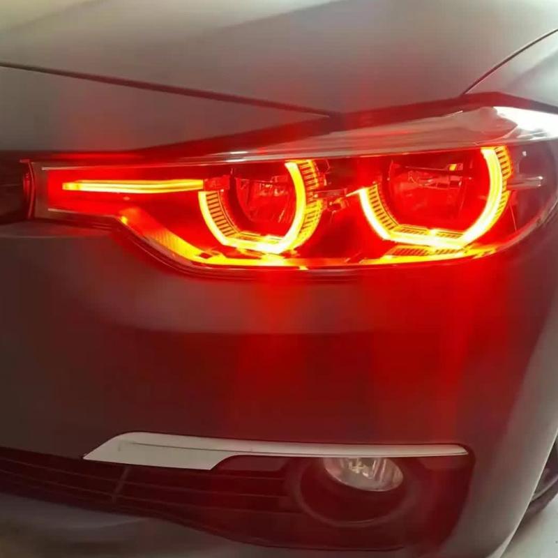 Red Angel Eyes DRL LED Boards For 2016-2018 BMW 3 Series F30 F31 330 320 LCI Adaptive LED Headlights 7419615 63117419610 7419610