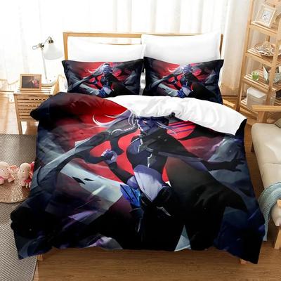 Set Biancheria da Letto Dota 2 Singolo Matrimoniale Queen King Size Copripiumino Biancheria da Letto Anime per Adulti Coperta Federa