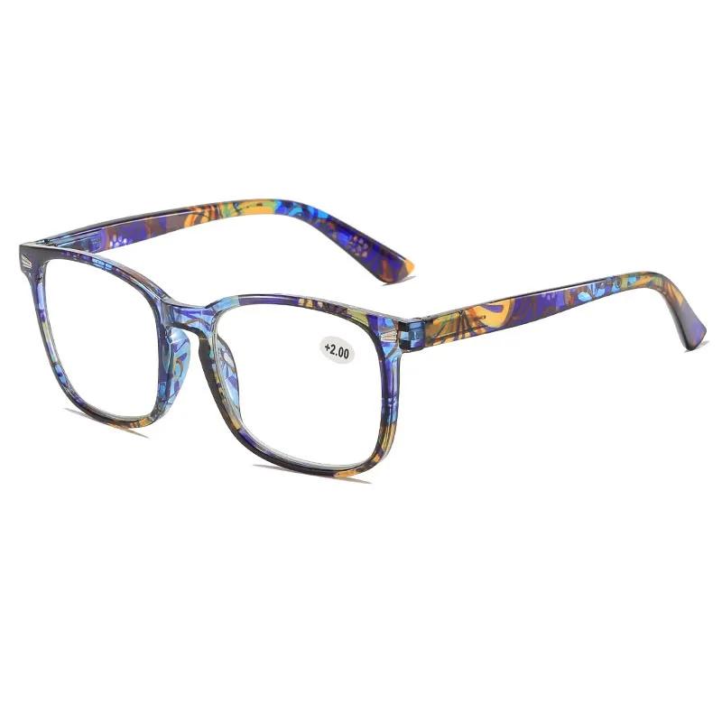 Casual Fashionable Printed Reading Glasses Ultra-light Spring Legs Comfortable and Sturdy Anti-blue Light Glasses 0 To +4.0
