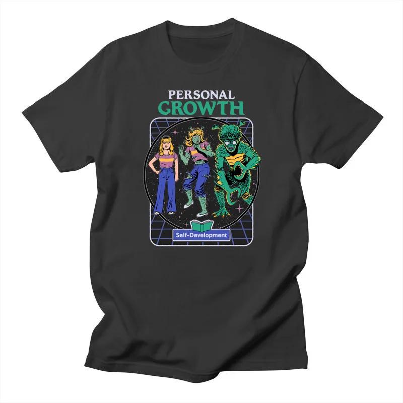 Vintage Tshirt Horror Alien Are Tshirt Men We Here Yet Funny Death Demon Harajuku Men Tee 90 Evil Graphic Camisetas Ropa Hombre