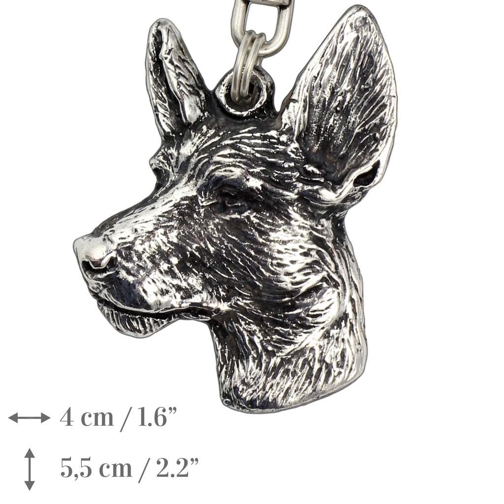 Ibizan Hound, Ibizan Podenco, Ibizan Warren Hound - Necklace with dog, silver-plated pendant for dog fan, unique jewelry by Art-Dog brand