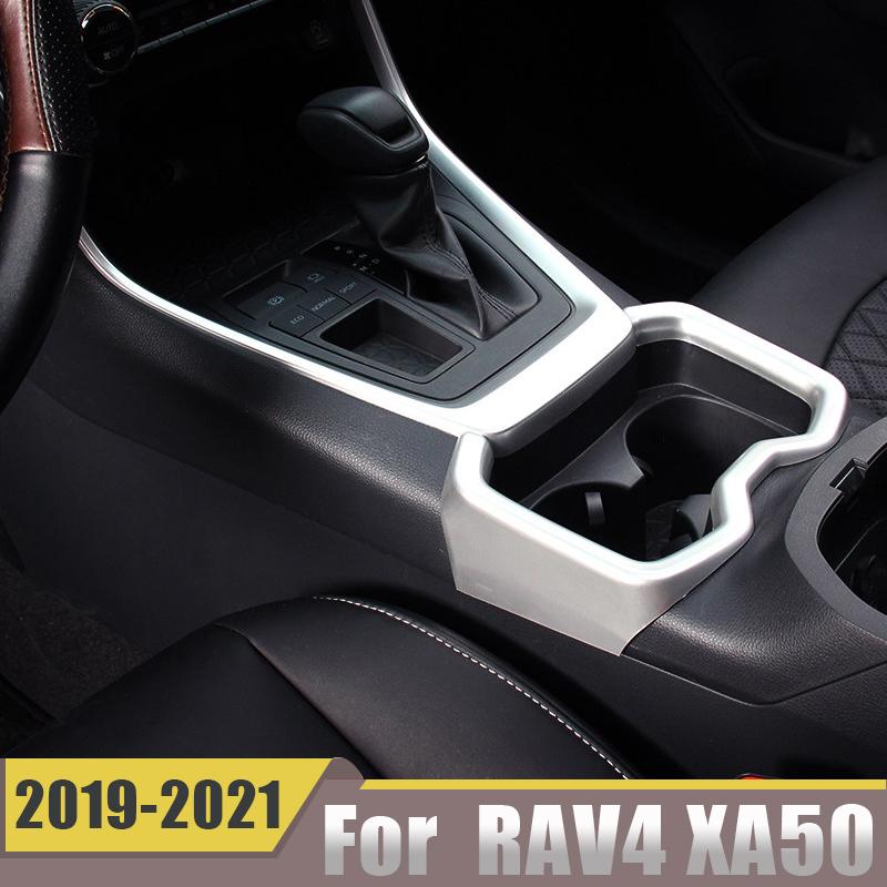For Toyota RAV4 RAV 4 XA50    2022Car Central Control Water Cup Holder Frame Cover Trim Sticker Interior Accessories