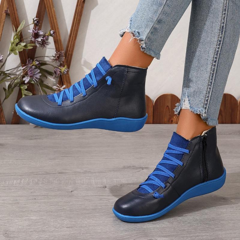 British Style Low-tube European and American Boots New Women's Boots Large Size British Martin Boots Casual Short Boots