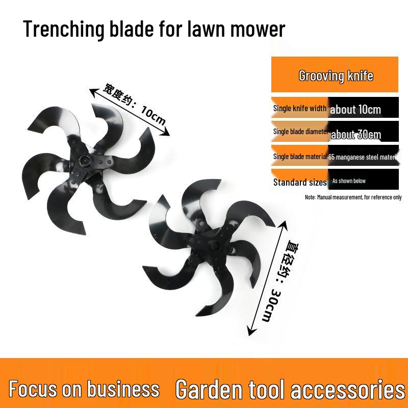 Atașament Multifuncțional de Dezburuienat cu Roată pentru Motocoasă pentru Cosit și Săpat