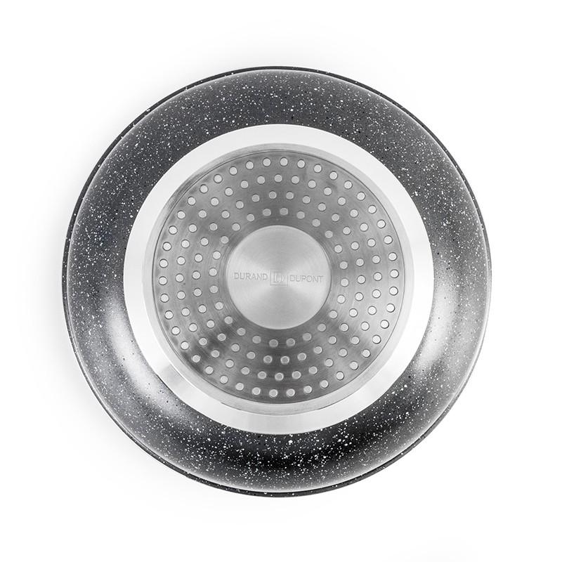 Non-Stick Aluminum Wok 24cm Tfi Genesis Gray Durand Dupont