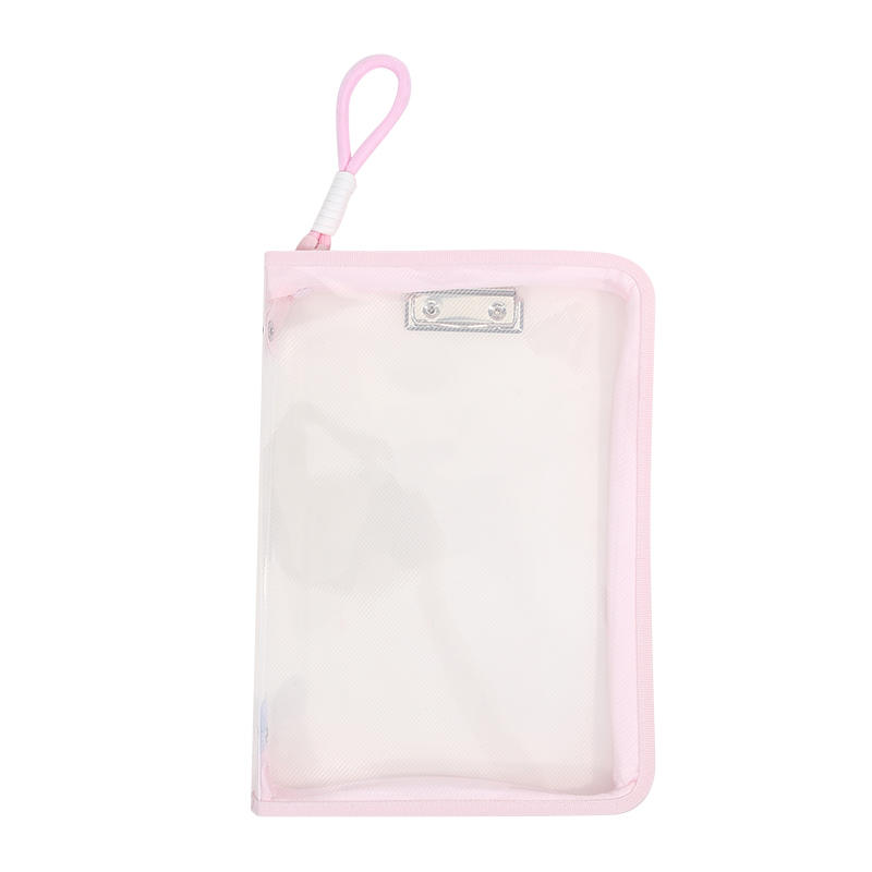A4 Mesh Zipper Stationery Bag Portable Organizer Folder School Office Supplies Storage Pouch With Handles Large Capacity