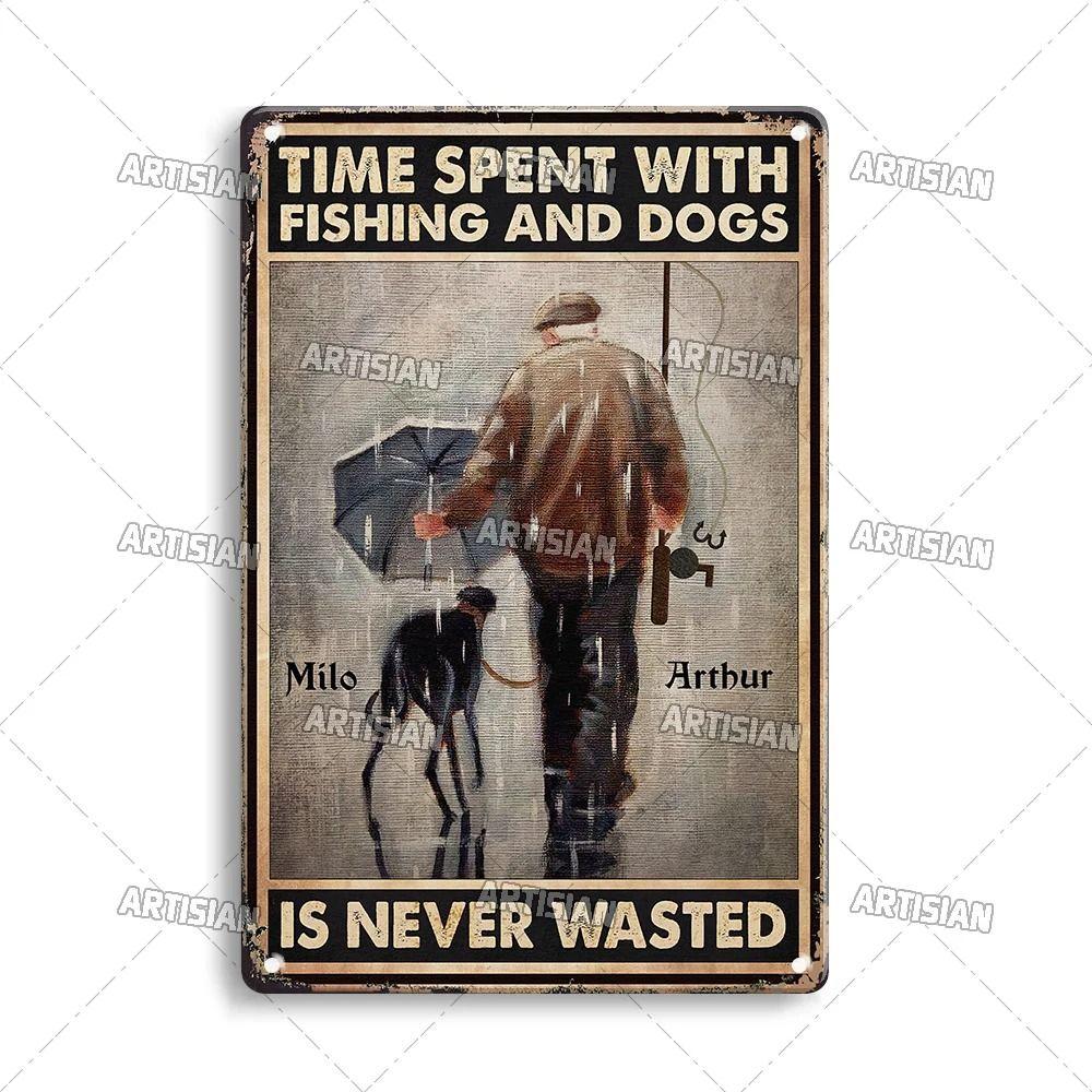 Boy Who Loved Fishing Metal Sign, Gift for Fisherman 20x30cm
