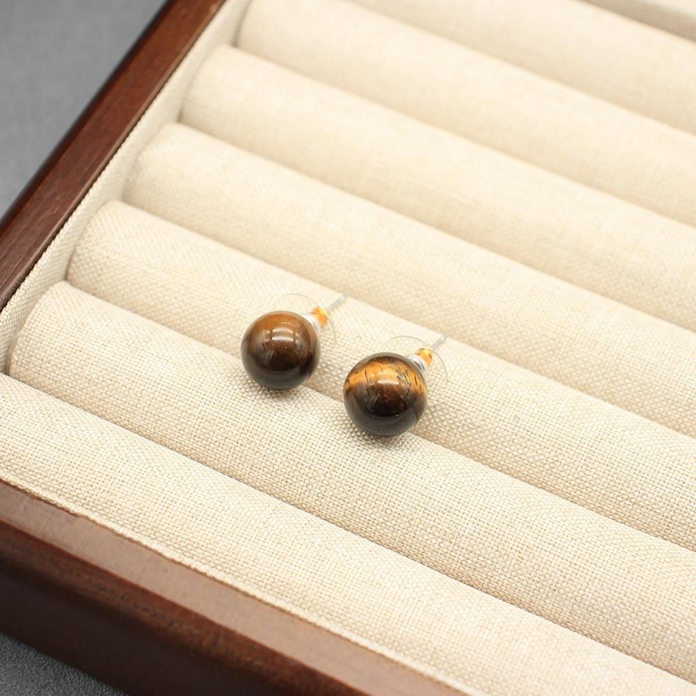 

Zhu Zhu s Autumn/Winter Tiger Eye Stone Beaded Necklace, Adjustable Copper Design.