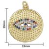 Módní Zirkon Mosaz Smalt Ruka Srdce Evil Eye Charm Přívěsek na náramek Náhrdelník Náušnice Výroba DIY doplňků šperků