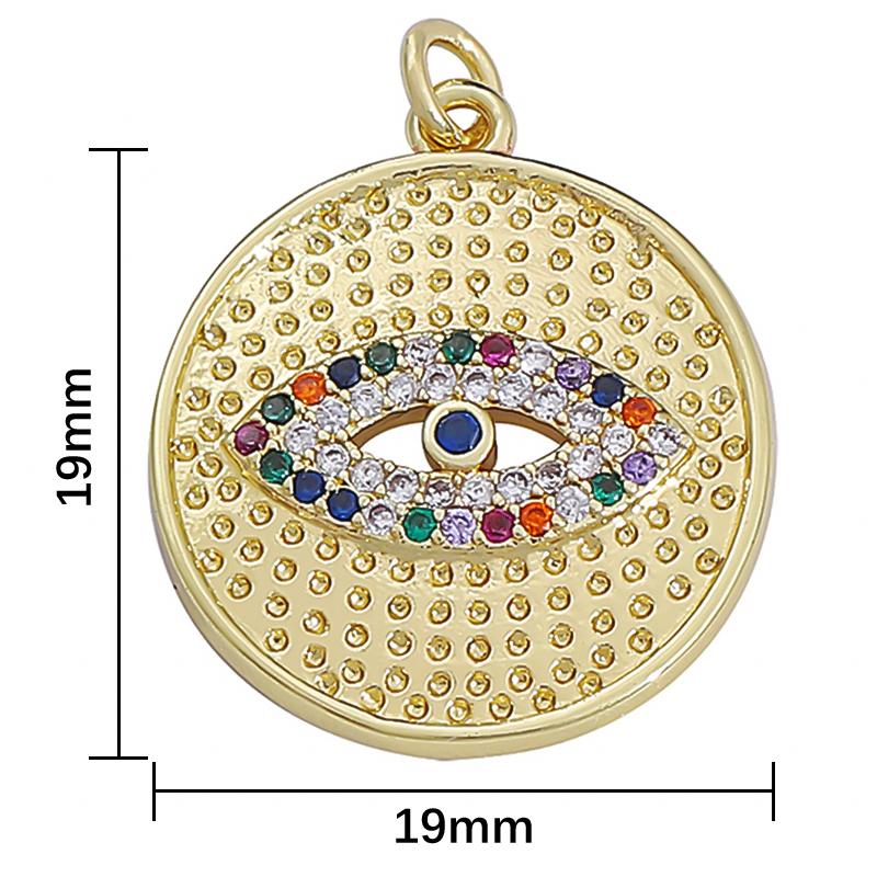 Módní Zirkon Mosaz Smalt Ruka Srdce Evil Eye Charm Přívěsek na náramek Náhrdelník Náušnice Výroba DIY doplňků šperků