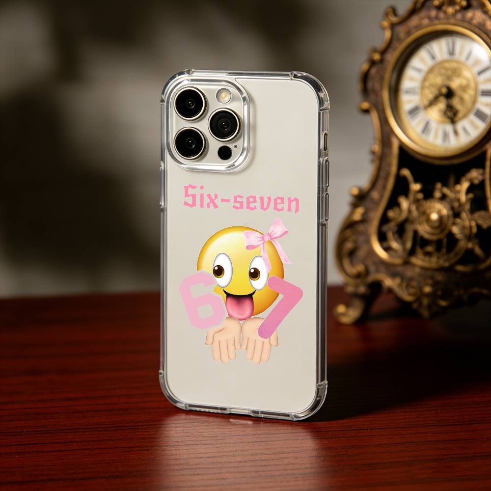 67 Six Seven Phone Case For iPhone 17 16 15 14 13 12 11 Mini Pro Max Plus Transparent Cover