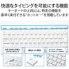 ELECOM Washable Wireless Keyboard, Waterproof, IPX5 Membrane, Full Size, with Numeric Keypad, White, TK-WS02DMKWH
