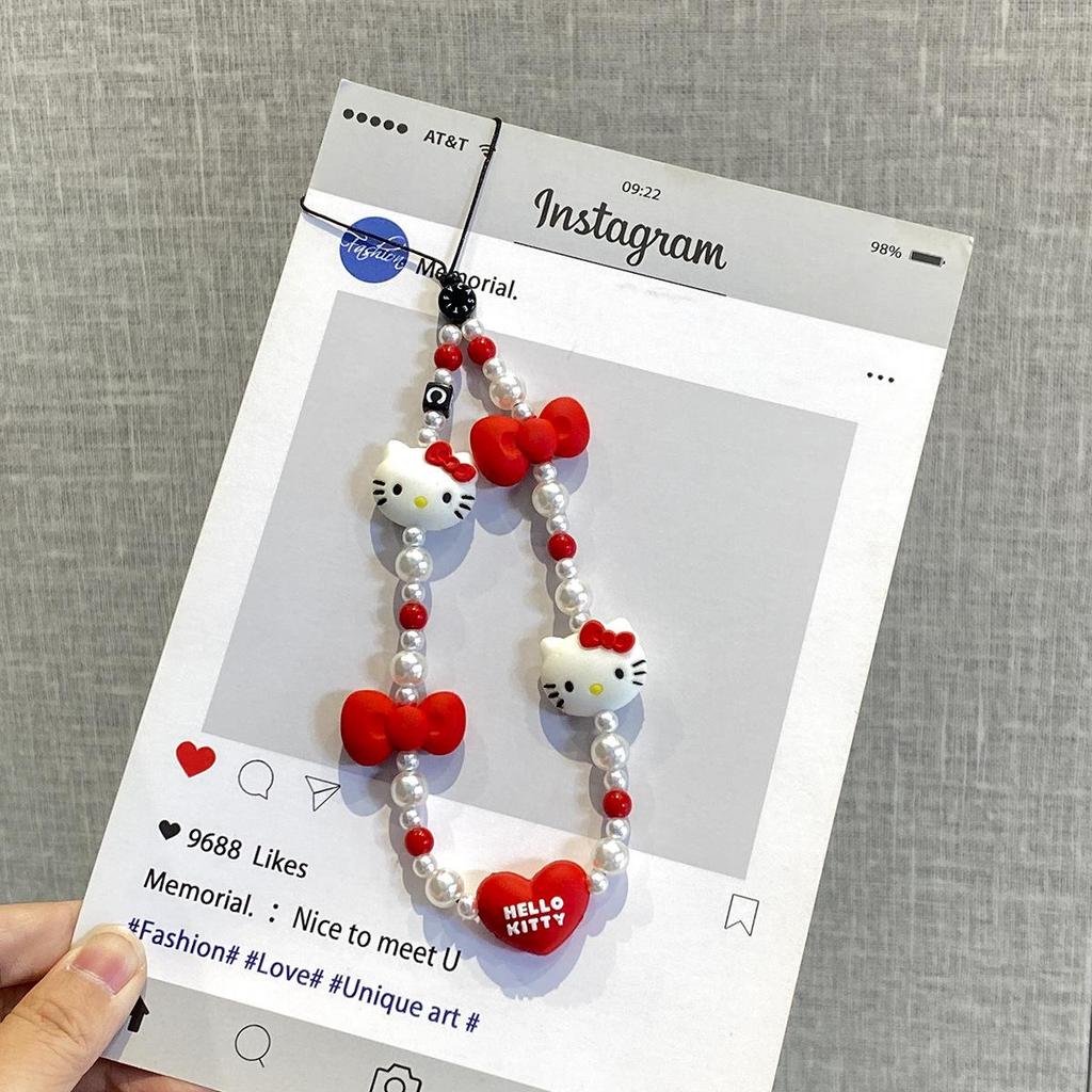 Stylish Floral Pearl Beaded Phone Lanyard for Women – Light Luxury, High-End Feel, Anti-Lost Chain
