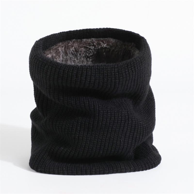 2025 Autumn-Winter Velvet Knit Neck Warmer: Windproof, Warm, Versatile Scarf in Solid Color