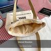 40000KM Retro Style Canvas Bag, Artistic Style, Shoulder Bag, Versatile Commuter Tote Bag