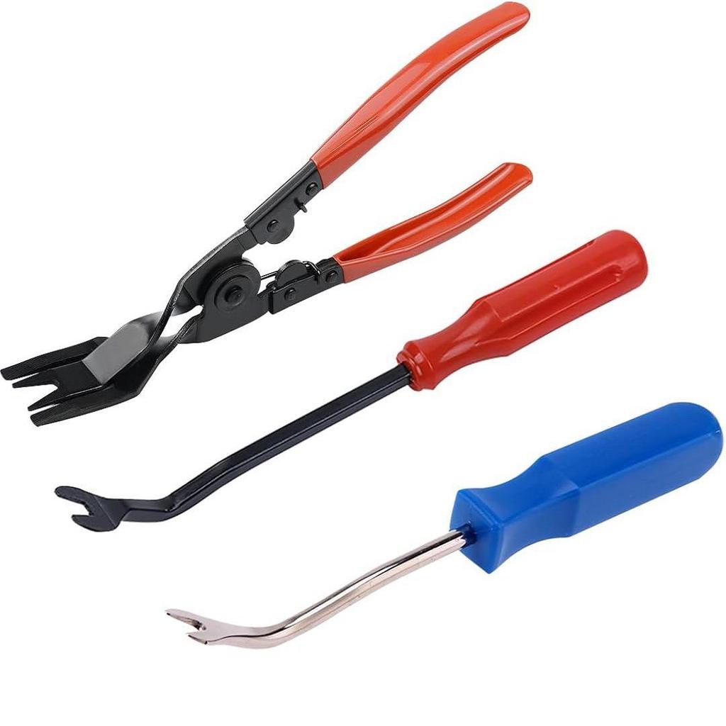 6-inch & 8-inch Car Headlight Plastic Buckle Pliers with Screwdriver for Door Panel & Clips Repair