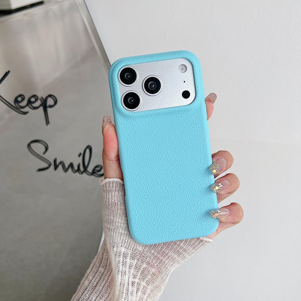 Premium-looking Phone Case for IPhone 17, Solid Color Leather Texture, Apple 16 Phone Case, 13/12 Soft Case
