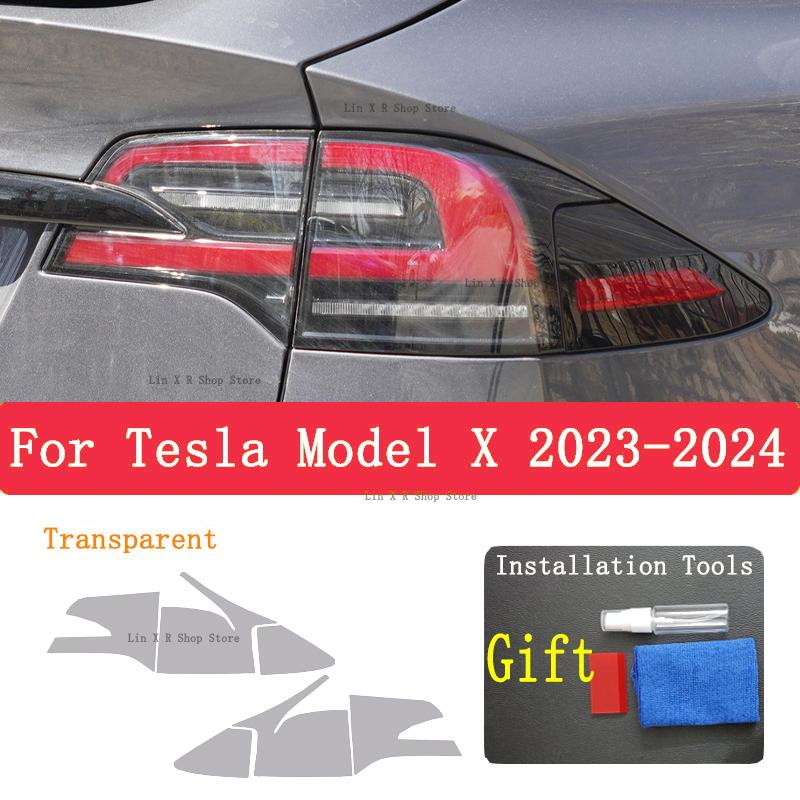 For TESLA Model X  2024 Car Exterior Headlight Anti-scratch Front Lamp Tint TPU Protective Film Repair Accessories