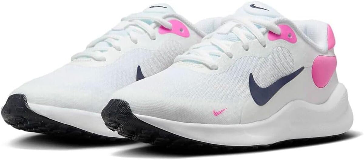 NIKE Revolution 7 GS White/Playful Pink/Midnight Navy FB7689-103 22.5cm