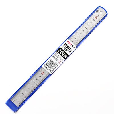 Deli 1pcs Metal Ruler 15cm 20cm 30cm Stainless Steel Straight Ruler Measuring Scale Ruler Art Accessories Office School Supplies