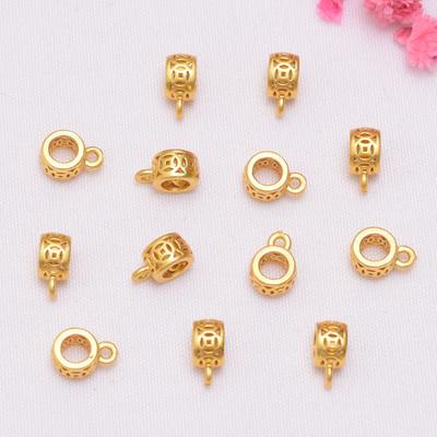 10pcs Color-Preserving Ancient Gold Tee Beaded Copper Coin Bracelet Accessories Diy Handmade Bracelet Necklace Beaded Material Pendant Buckle