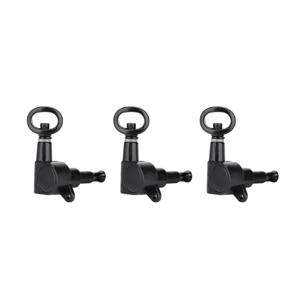 6PCS Black Color Acoustic Guitar Tuners Hollow Handle Design Electric Guitar Tuners For Guitarists