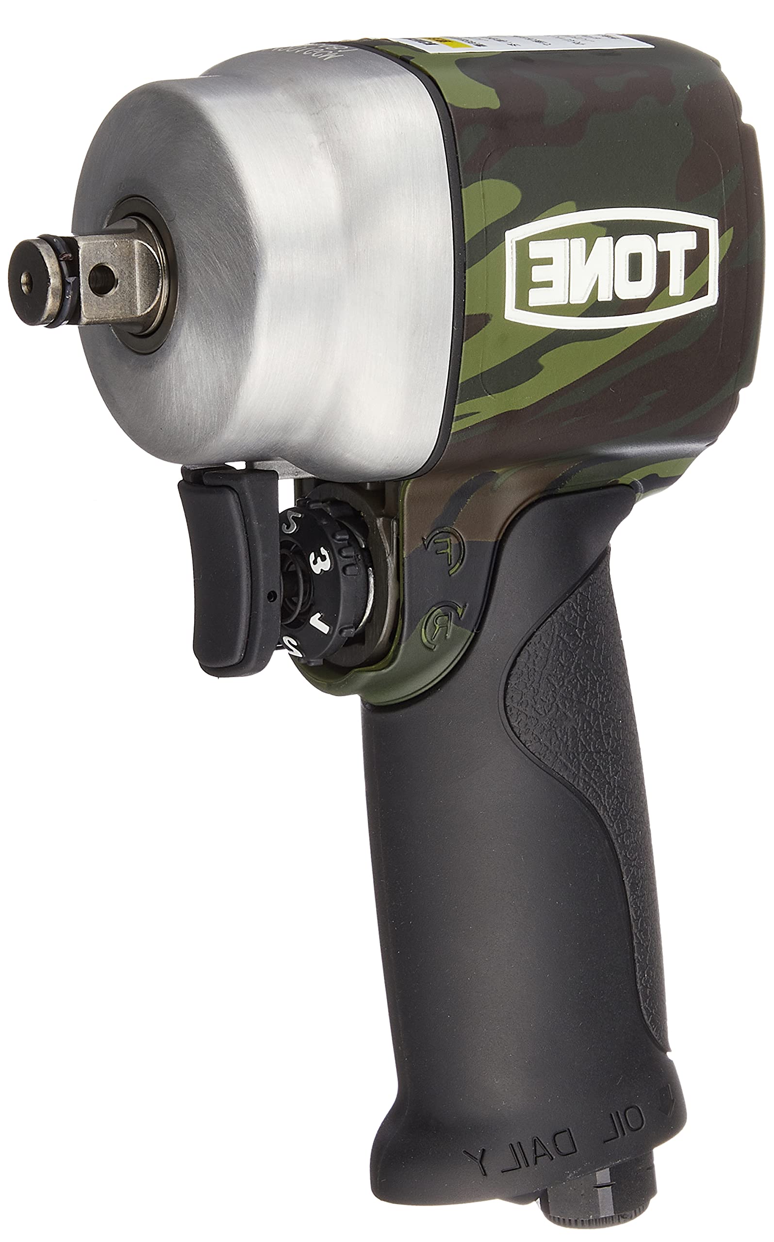 

TONE Air Impact Wrench AI4201GCM Camouflage Pattern Depth Height Width (Shoot Type) (Green) Body 10.8cm Body 18.4cm Body 6.3cm