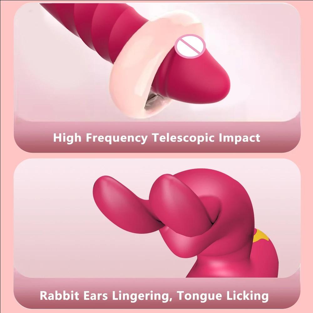 Powerful 10 Vibrating Female Masturbator Rabbit Vibrator Nipple Clitoris G Spot Stimulator Dildo Massager Sex Toys for Women 18+