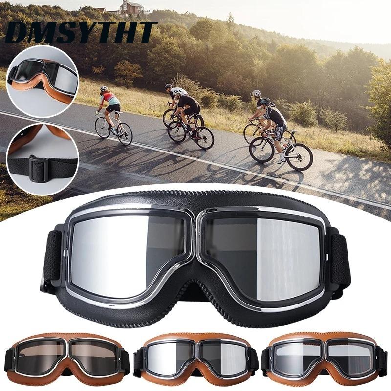 Retro Motorcycle Goggles for Helmet Windproof Dustproof Riding Glasses Women Men Protection Outdoor Cycling Eyeglasses