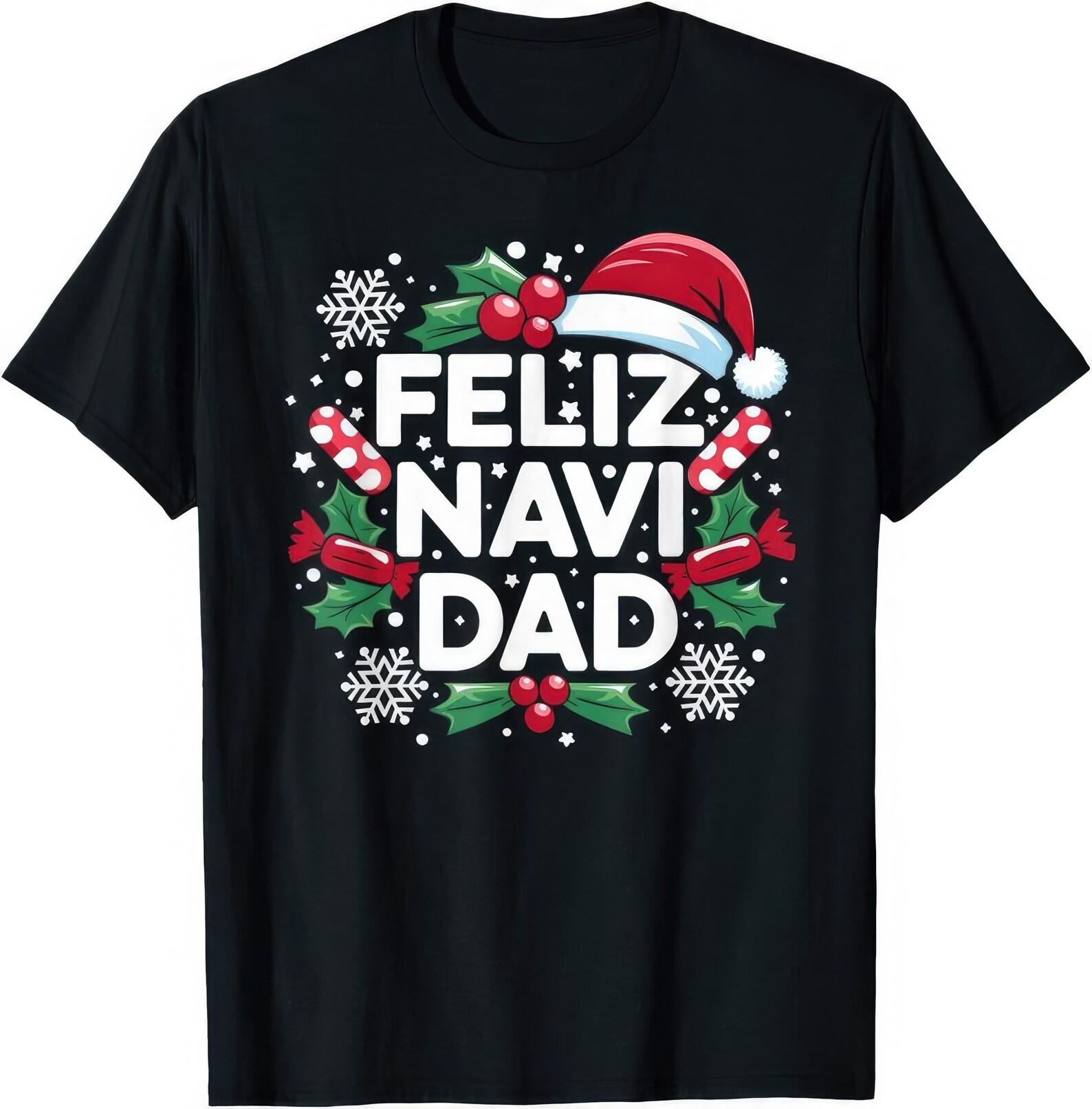 Feliz Navidad Santa Hat T shirt 2XL