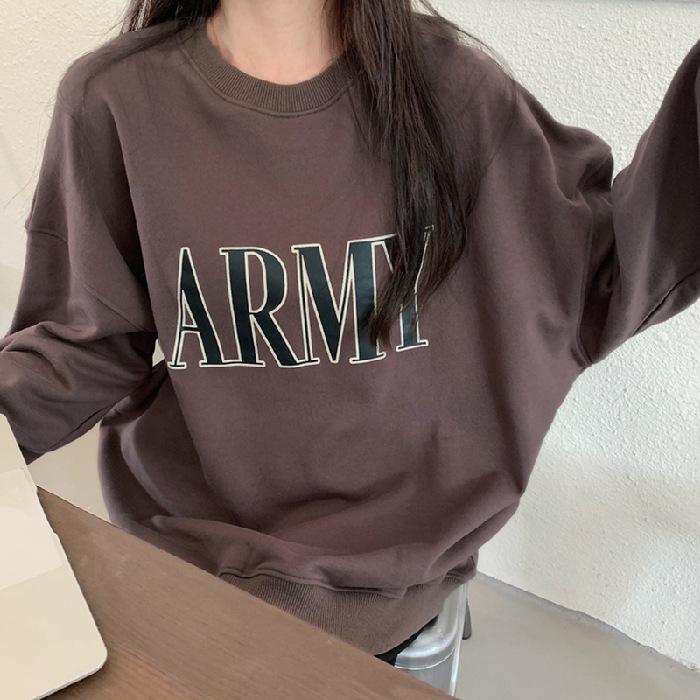 Women's Autumn/Winter Round Neck Printed Loose Hoodie - Best Friend Outfit, Long Sleeve Top 2022 New Style