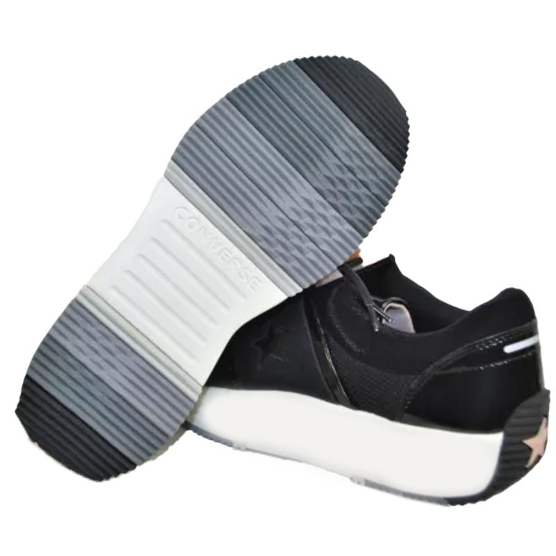 Converse Run Star Ox Comfortable Versatile Low-Top Casual Shoes Women Sneaker Black 163311C