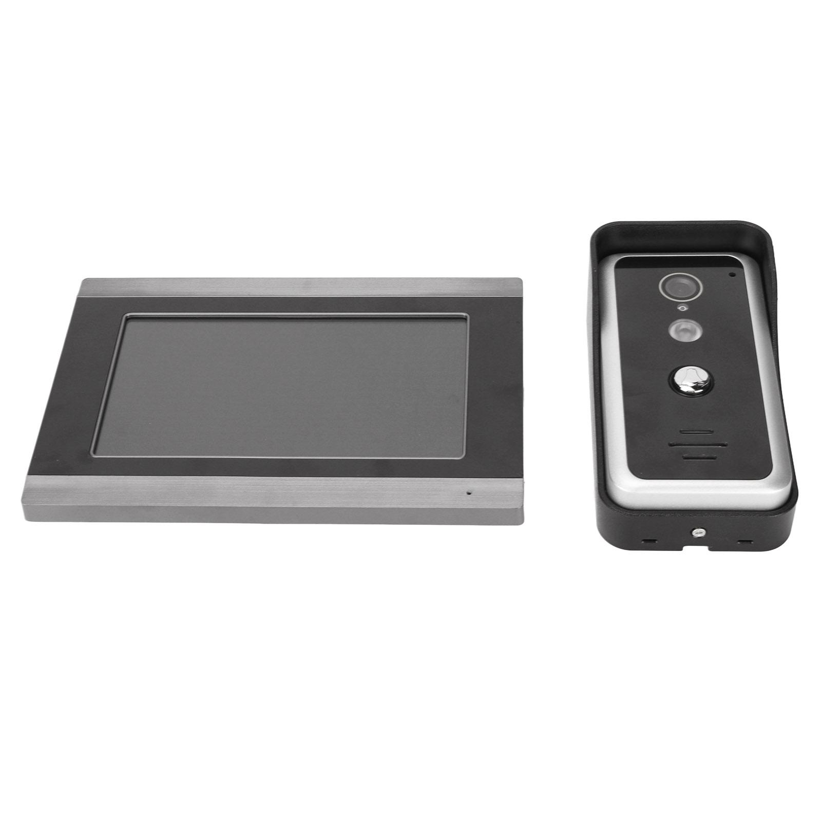 

7-дюймовый проводной видеодомофон с поддержкой записи снимков для приложения TUYA APP 1080P WiFi видеодомофон камера EU Plug