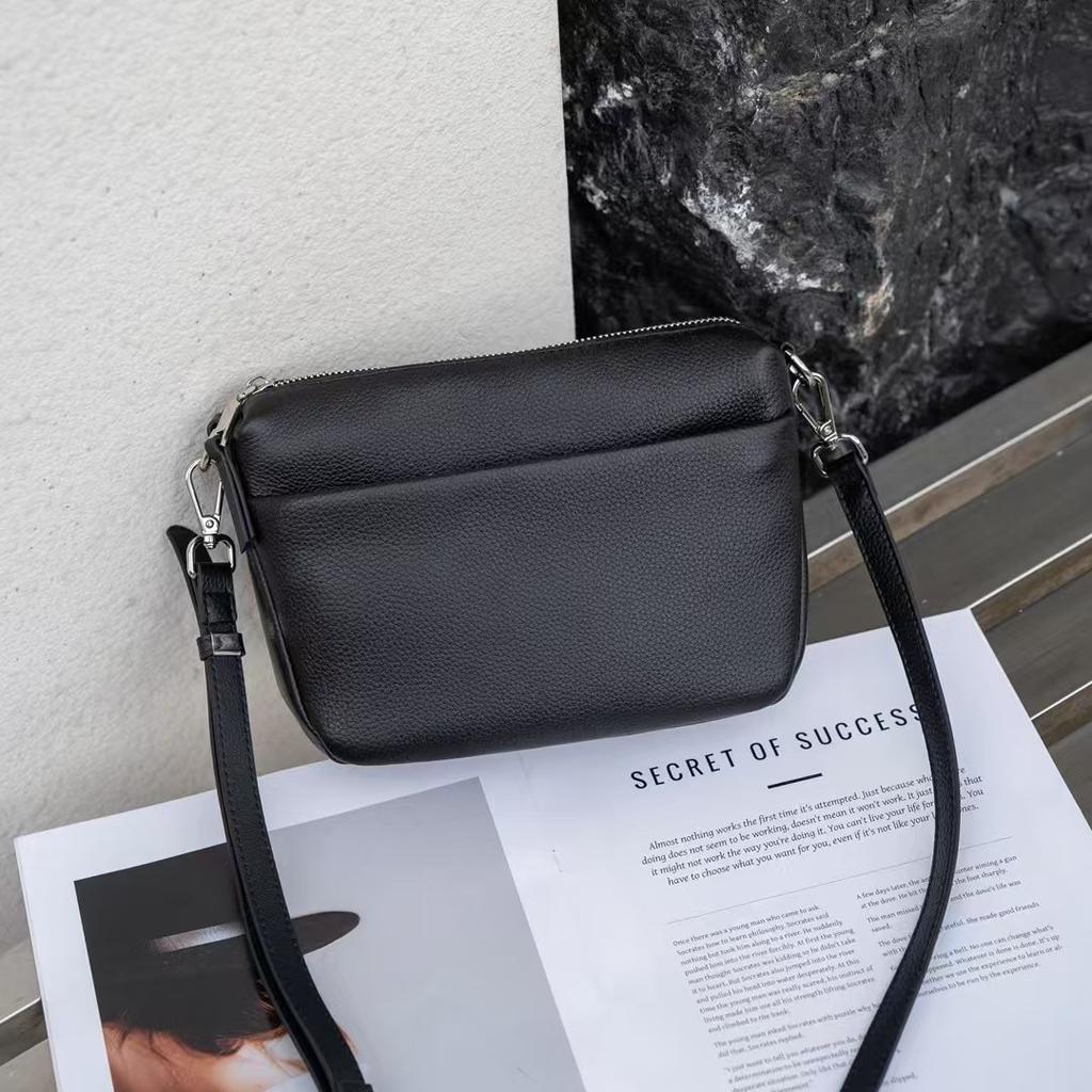 Geantă Crossbody din Piele Top-Grain pentru Femei 2026: Geantă mică de umăr convertibilă, Organizator esențial pentru navetă, Se potrivește pentru Phe