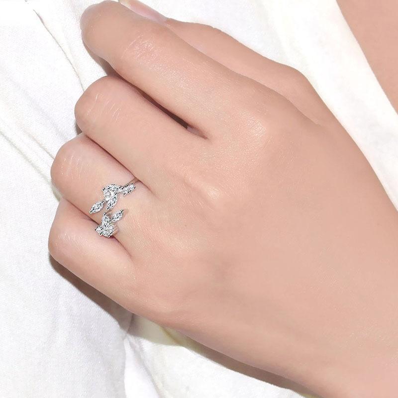 Lindon Classic Copper Alloy Zircon Ring Ladies Jewelry Wedding Promise Party Gift