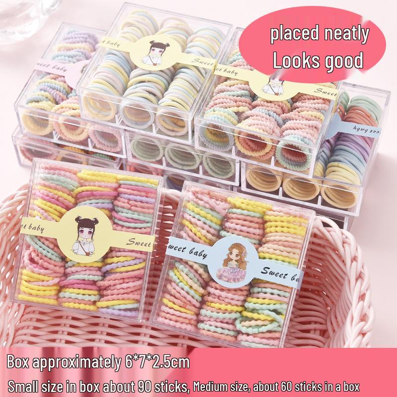 

Детские резинки для волос: Маленькие резинки-скранчи и резинки для девочек с тонкими волосами Small Bean Band Color