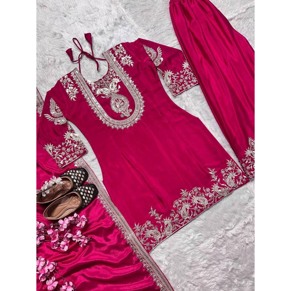 Indian Women Ready To Wear Salwar Suit Palazzo Pakistani Bollywood Party Wear SC-2110