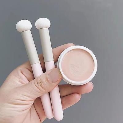 Kleiner Pilz-Concealer-Pinsel für Flecken, Akne, Augenringe, weicher Schwamm, Puderquaste, Nass- und Trockenanwendung, Kontur-Make-up-Pinsel