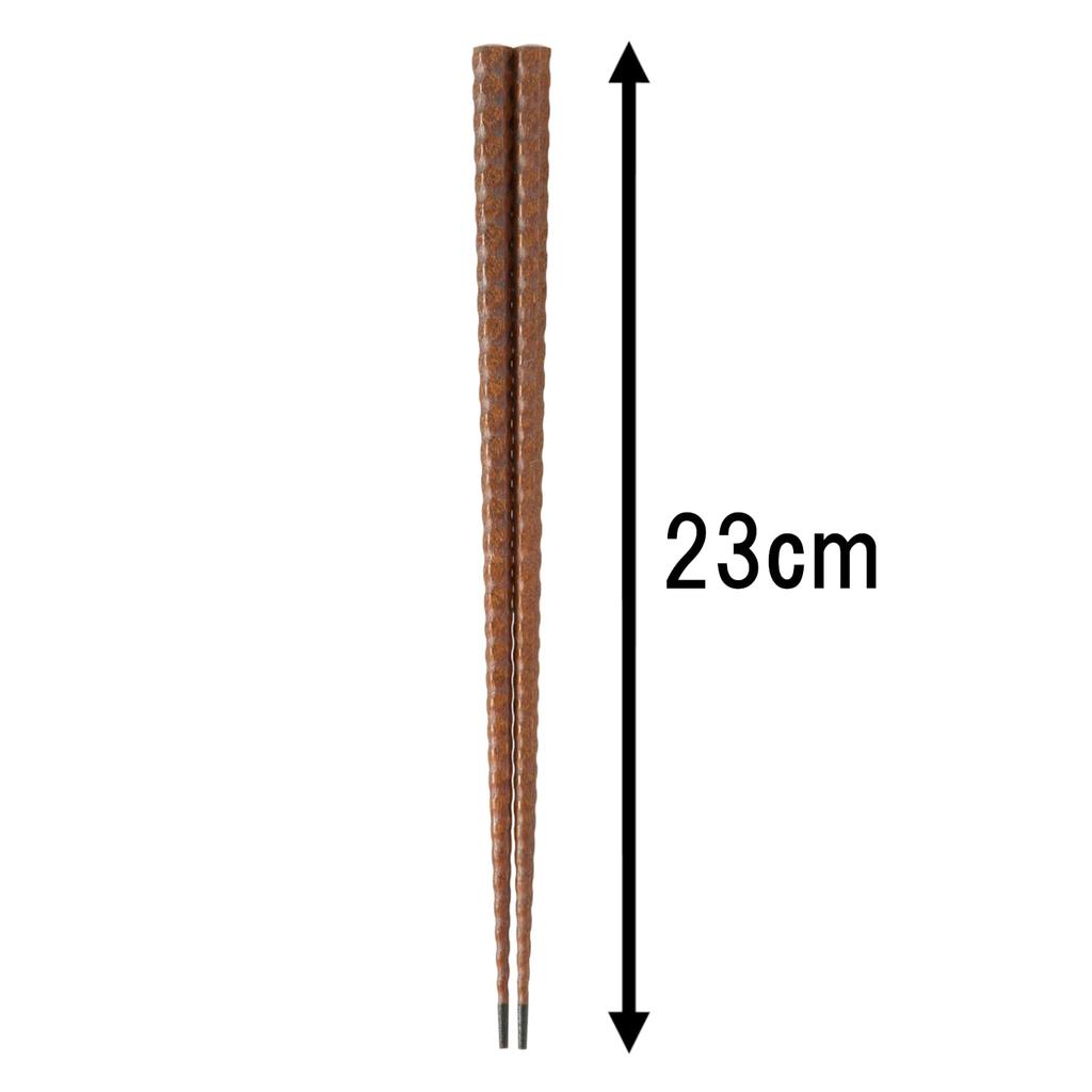 NAKANO Lacquered Set of Gift Natural Genuine 23cm X Hexagonal Wood Comfortable In the Made In Japan Chopsticks, 2, Couple's Chopsticks, Set, Wood,