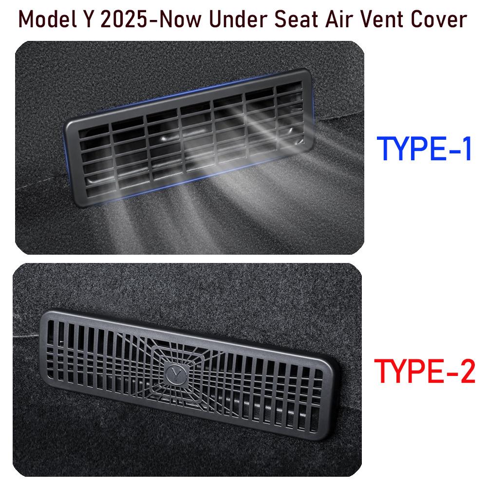 Under Seat Vent Cover for Tesla Model 3 Y Juniper 2026 2026 Air Condition Outlet Protector Rear Seat Air Vent Grill Accessories