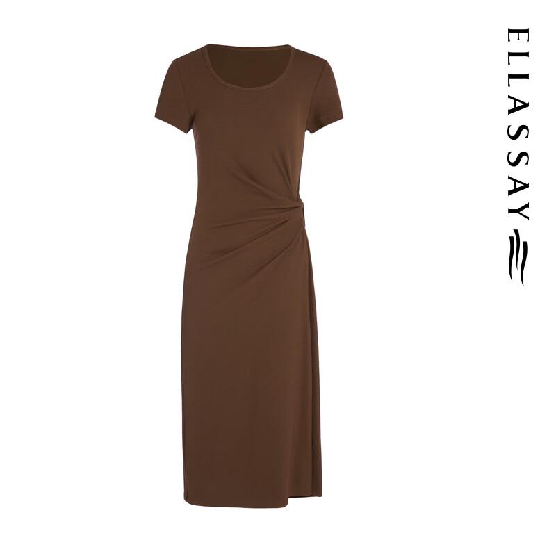 ELLASSAY Women's High-Waist Pleated Knit Midi Dress