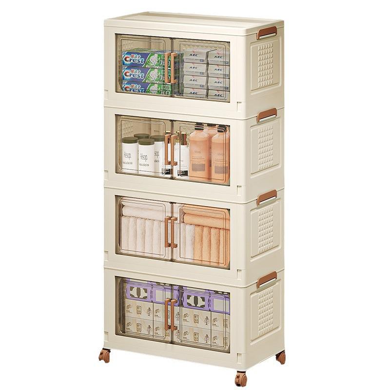 Foldable Baby Wardrobe & Snack Organizer for Living Room - No Installation Required
