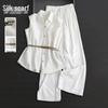 Women's Tencel Linen Blend Sleeveless Two-Piece Set