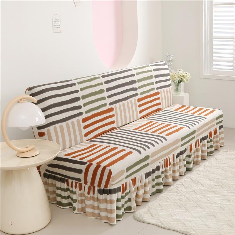 

[Source Factory] Чехол для дивана без подлокотников, юбка, складной чехол для дивана, юбка, универсальный, все включено Large 155-185cm