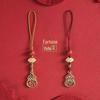 Ancient Style Sand Gold Fu Lu Gourd Phone Lanyard & Keychain Pendant