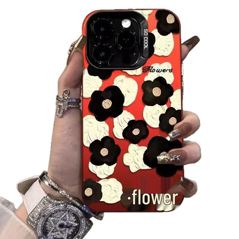 Silver Floral Cross Phone Case for Apple 17/16/14pro/15promax/13/12/11X